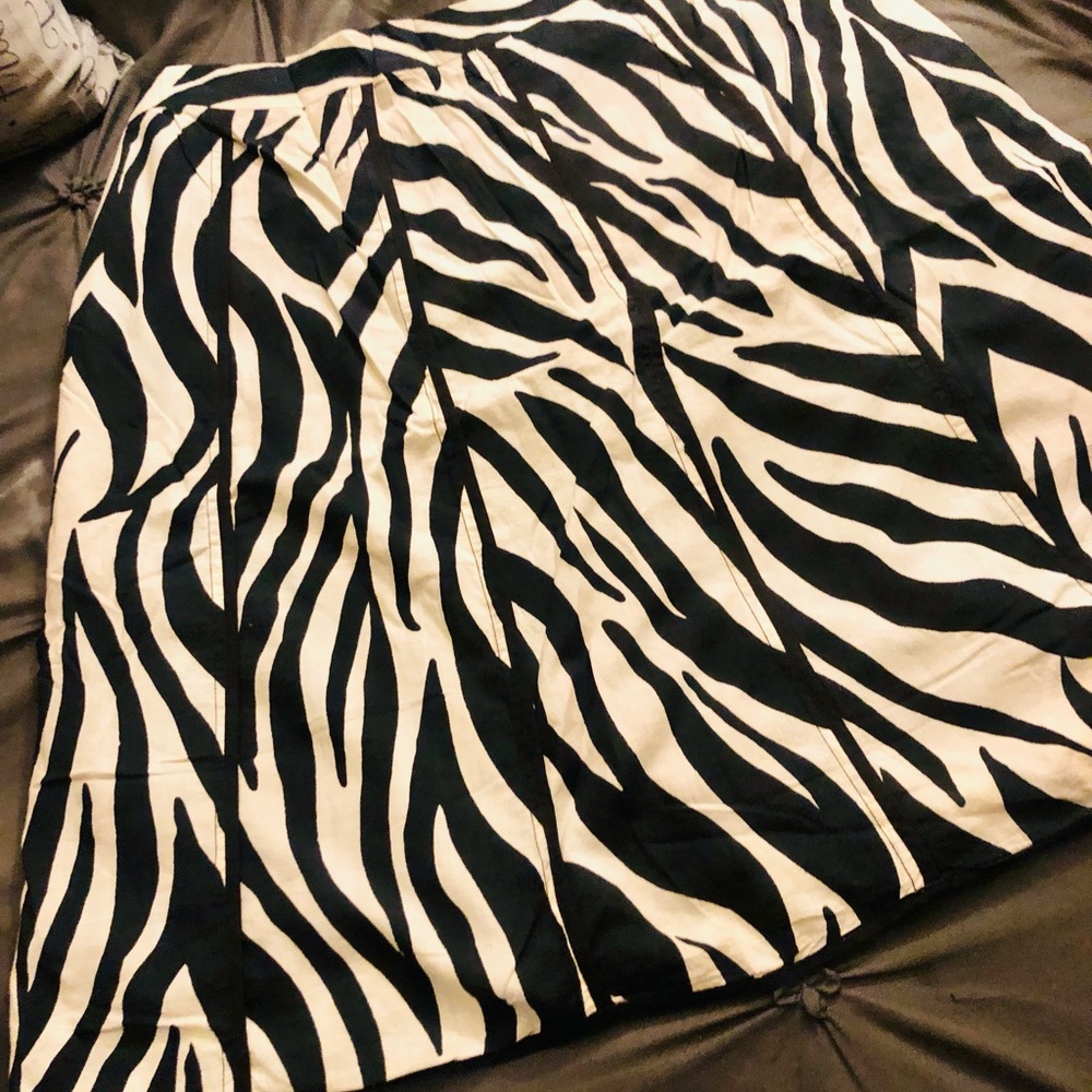 Zebra print skirt